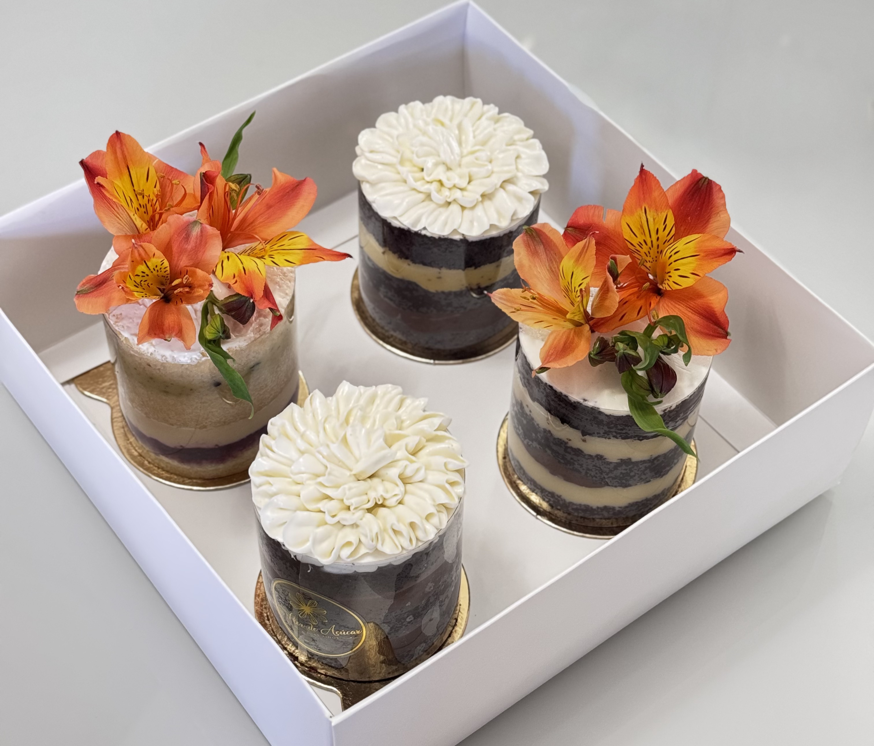 Caixa de degustação de bolos Florê